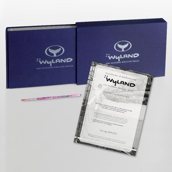 Wyland: 100 Whaling Walls (2008) Limited Edition Collector's Fine Art Book by World-Renowned Artist Wyland! Comes with One of the Actual Paint Brushes Used to Paint The Whaling Wall in Beijing