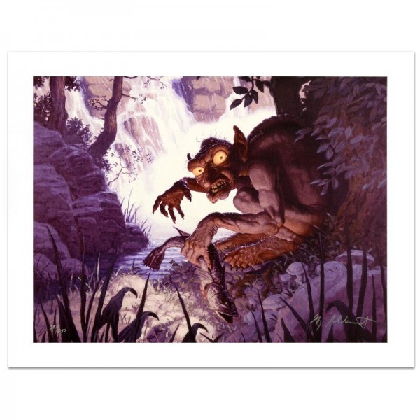 Gollum Limited Edition Giclee on Canvas by The Brothers Hildebrandt! Numbered and Hand Signed by Greg Hildebrandt! Includes Certificate of Authenticity!