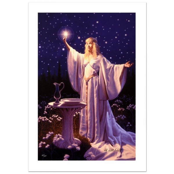 The Ring Of Galadriel Limited Edition Giclee on Canvas by Greg Hildebrandt! Numbered and Hand Signed by the Artist! Includes Certificate of Authenticity!