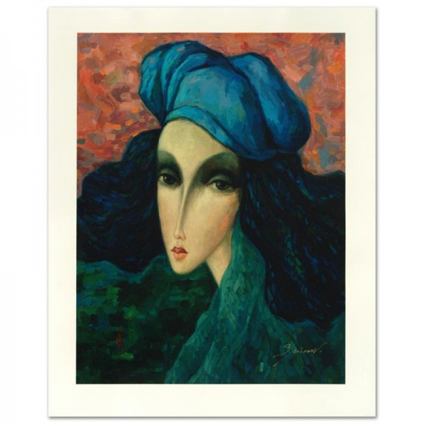 Legendary Russian Artist Sergey Smirnov (1953-2006)! "Marina" Limited Edition Mixed Media on Canvas