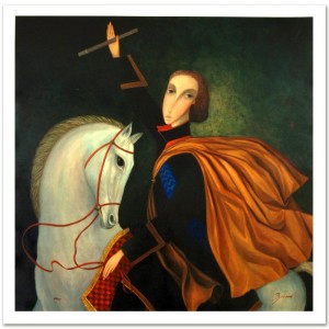 Legendary Russian Artist Sergey Smirnov (1953-2006)! "Peter The Great: Emperor" Limited Edition Mixed Media on Canvas (36" x 36")