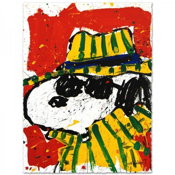 It's the Hat That Makes the Dude Limited Edition Hand Pulled Original Lithograph by Renowned Charles Schulz Protege