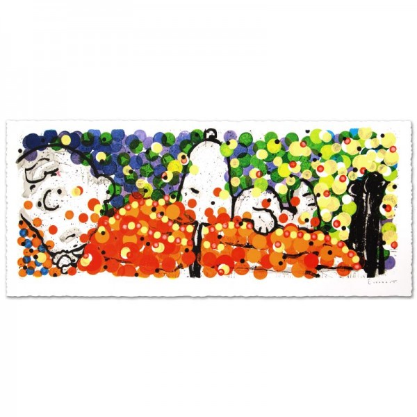 Pillow Talk Limited Edition Hand Pulled Original Lithograph (53" x 20.5") by Renowned Charles Schulz Protege