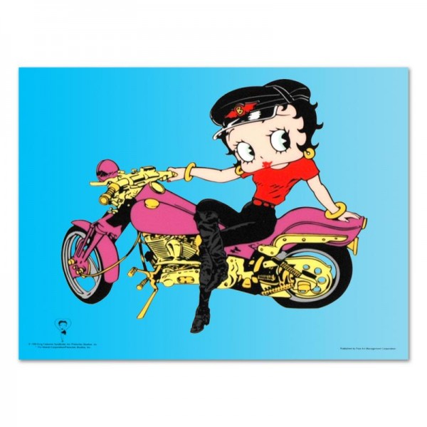 Betty Boop on Motorcycle is a Limited Edition Sericel by Fleischer Studios