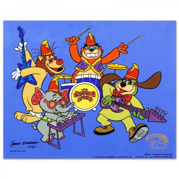 Tra La La Limited Edition Sericel of The Banana Splits by Hanna-Barbera! Includes Certificate of Authenticity!