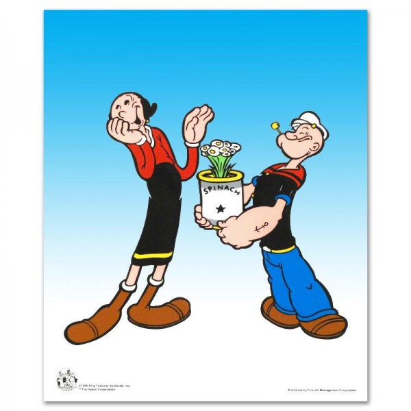 Popeye Spinach Limited Edition Popeye Sericel with Official King Features Syndicate Seal! Includes Certificate of Authenticity!