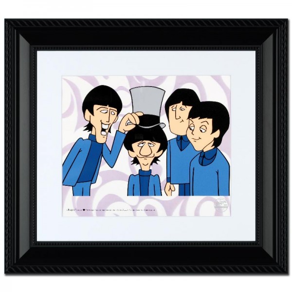 The Beatles: Ringo's Top Hat Limited Edition Sericel Recreated From The Beatles Saturday Morning Cartoon Series! Includes Certificate of Authenticity and Official DenniLu Company Stamp! Custom Framed and Ready to Hang!