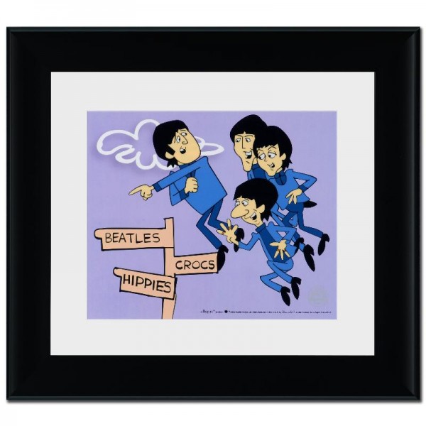 The Beatles: In Air Limited Edition Sericel Recreated From The Beatles Saturday Morning Cartoon Series! Includes Certificate of Authenticity and Official DenniLu Company Stamp! Custom Framed and Ready to Hang!