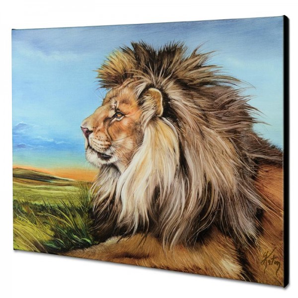 Guardian Lion Limited Edition Giclee on Canvas by Martin Katon