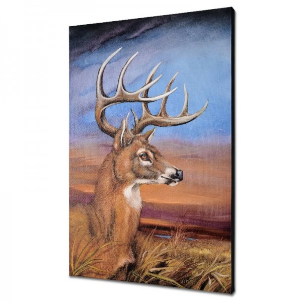 Stunning Stag Limited Edition Giclee on Canvas by Martin Katon (24" x 36")
