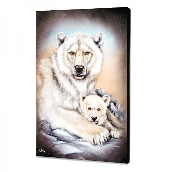 Polar Bears Limited Edition Giclee on Canvas by Martin Katon