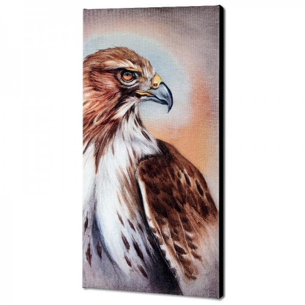 American Redtail Hawk Limited Edition Giclee Gallery Wrapped Canvas on Canvas by Martin Katon