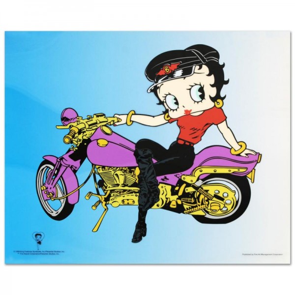 Betty Boop on Motorcycle is a Limited Edition Sericel (Circa 1999) by Fleischer Studios