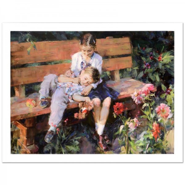 Garden Treasures Limited Edition Hand Embellished Giclee on Canvas (40" x 30") by Mikhail and Inessa Garmash