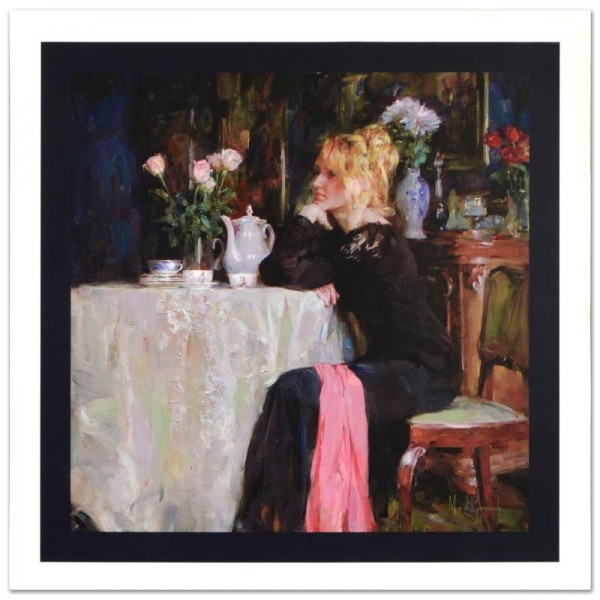 Teatime Daydreams Limited Edition Hand Embellished Giclee on Canvas by Mikhail and Inessa Garmash