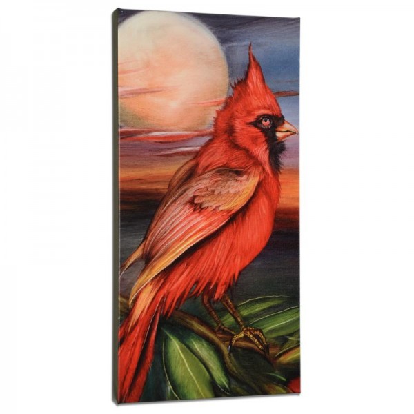 Cardinal Moon Limited Edition Giclee on Gallery Wrapped Canvas by Martin Katon
