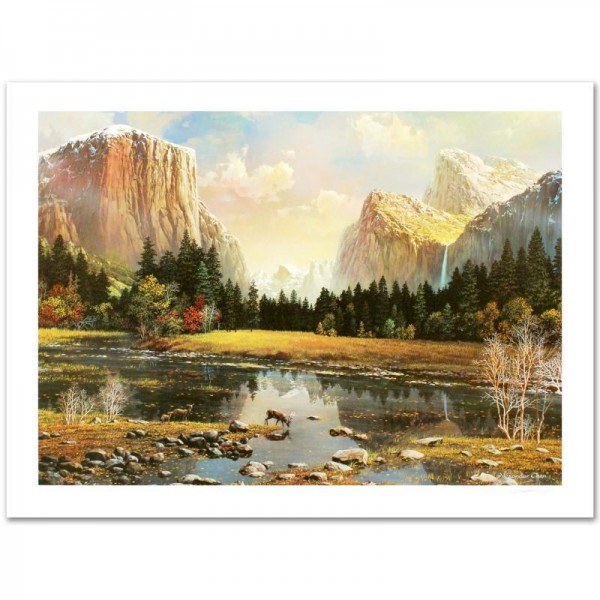 Yosemite Splendor Limited Edition Lithograph by Alexander Chen! Numbered and Hand Signed with Certificate of Authenticity!