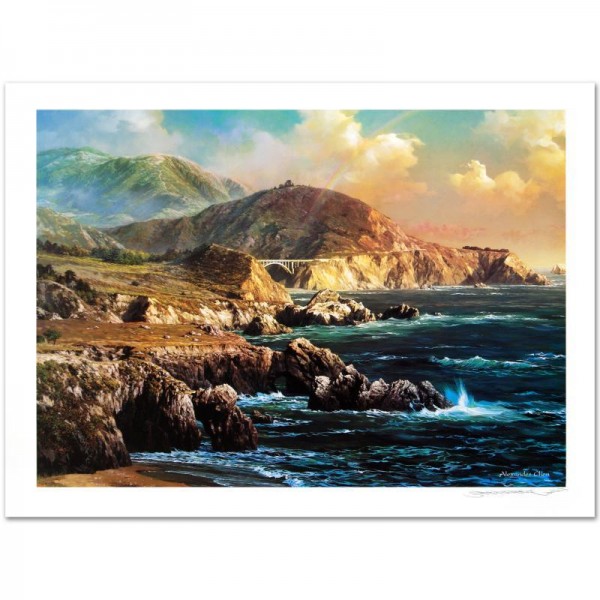 Big Sur Limited Edition Lithograph by Alexander Chen! Numbered and Hand Signed with Certificate of Authenticity!