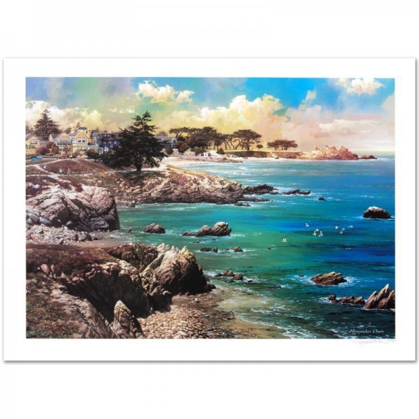 Along the Coast Limited Edition Lithograph by Alexander Chen! Numbered and Hand Signed with Certificate of Authenticity!
