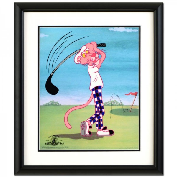 Pink Panther Golfing is a Sericel Officially Licensed by MGM and United Artists Corporation! Includes Certificate of Authenticity! This Piece Comes Framed!