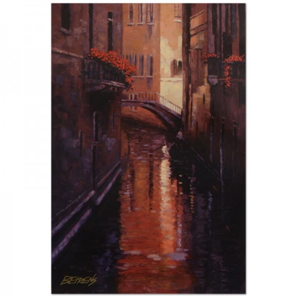 Howard Behrens (1933-2014) - "Evening Shadows - Venice" Limited Edition Hand Embellished Giclee on Canvas