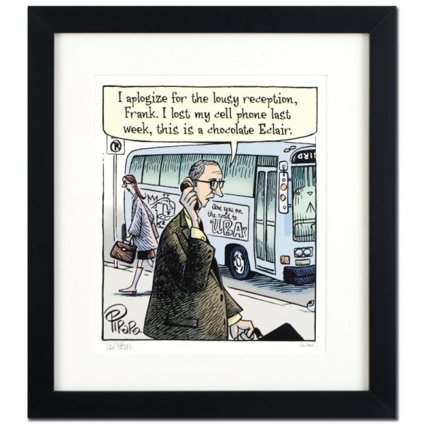 Bizarro! "Eclair Cell Phone" is a Framed Limited Edition which is Numbered