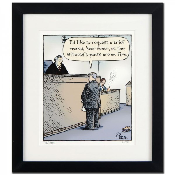 Bizarro! "Pants on Fire" is a Framed Limited Edition which is Numbered