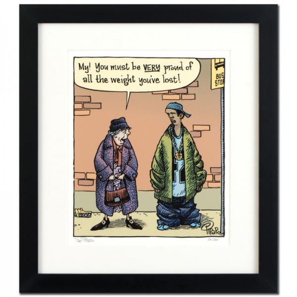 Bizarro! "Baggy Pants" is a Framed Limited Edition which is Numbered