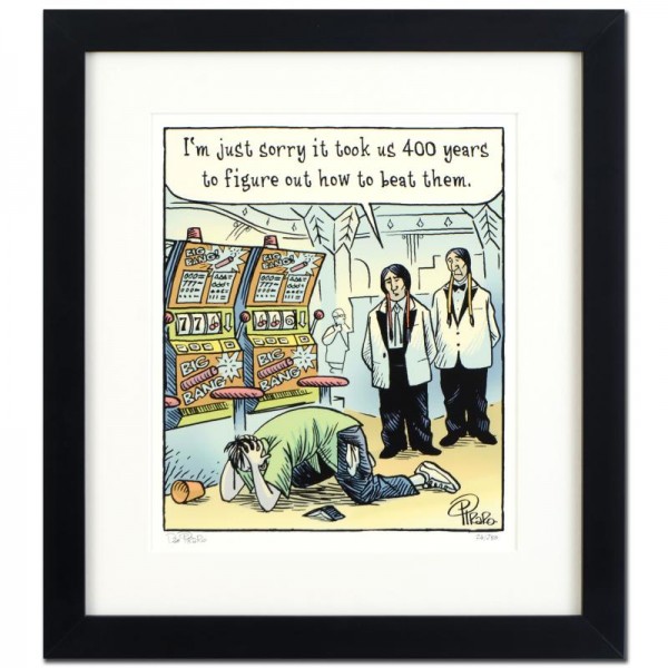 Bizarro! "Casino Indians" is a Framed Limited Edition which is Numbered