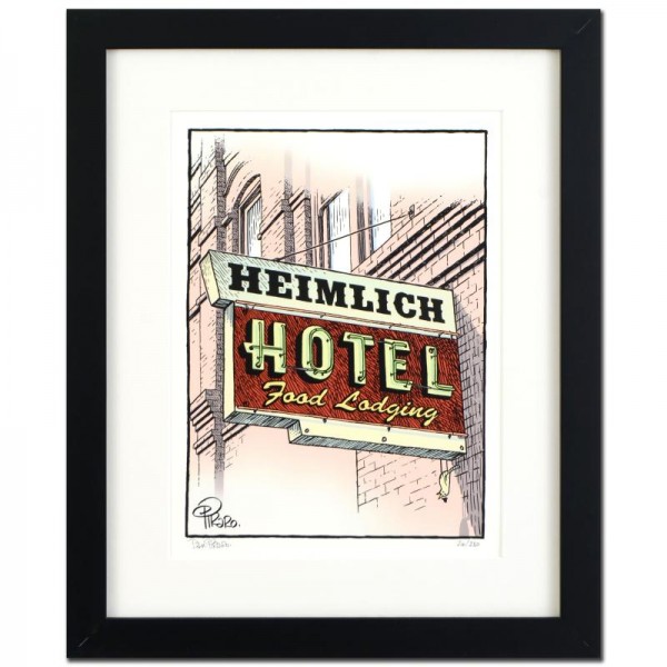 Bizarro! "Heimlich Hotel" is a Framed Limited Edition which is Numbered