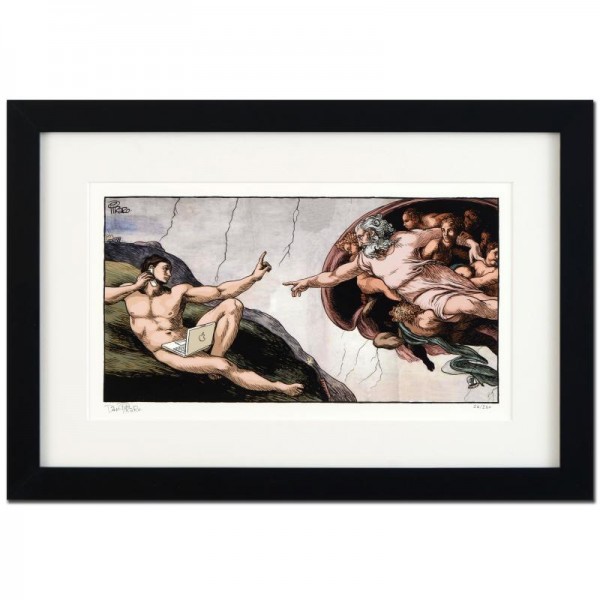 Bizarro! "Interruption of Adam" is a Framed Limited Edition which is Numbered