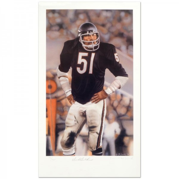 Daniel M. Smith - "Dick Butkus" Limited Edition Lithograph Dated (1990)