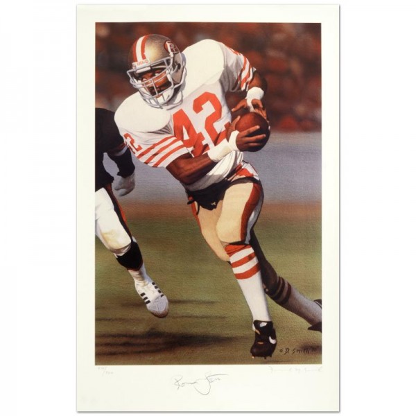 Daniel M. Smith - "Ronnie Lott" Limited Edition Lithograph Dated (1990)