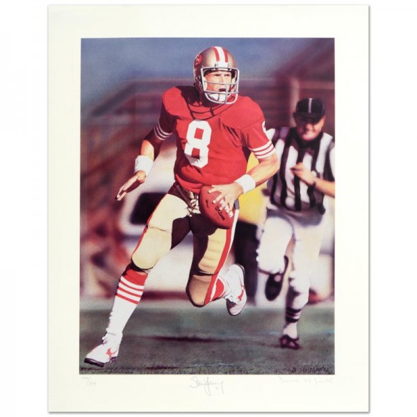 Daniel M. Smith - "Run & Shoot (Steve Young)" Limited Edition Lithograph Dated (1992)