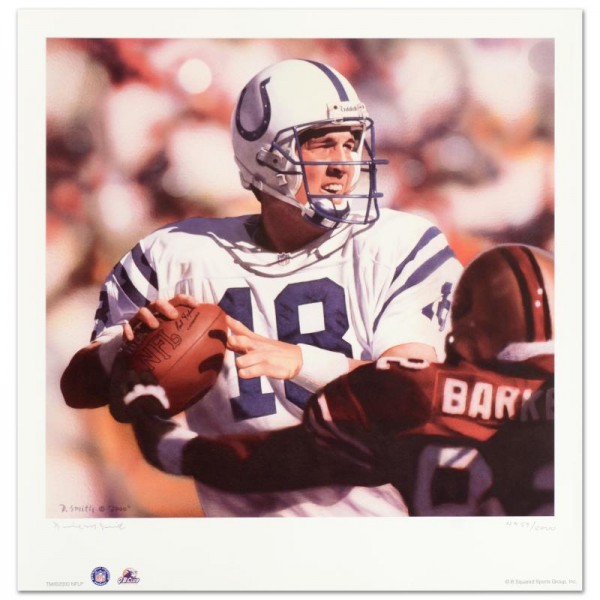 Daniel M. Smith - "Peyton Manning" Limited Edition Lithograph Dated (2000)