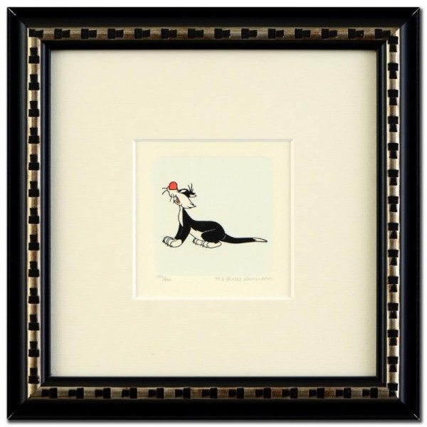 Sylvester Framed Limited Edition Etching with Hand-Tinted Color (Dated 1999)!