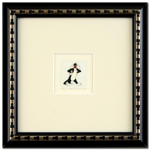 Sylvester Framed Limited Edition Etching with Hand-Tinted Color (Dated 1999)!