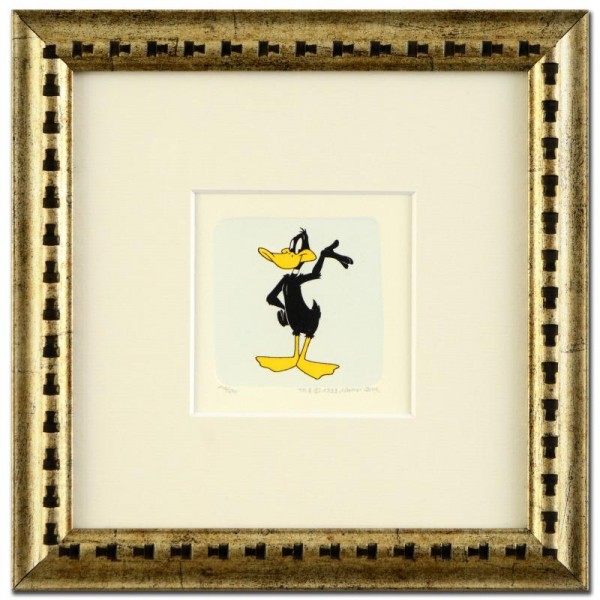 Daffy Duck Framed Limited Edition Etching with Hand-Tinted Color (Dated 1999)!