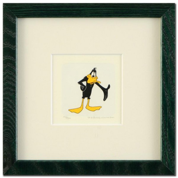 Daffy Duck Framed Limited Edition Hand-Tinted Etching (Dated 1999) from Warner Bros.!
