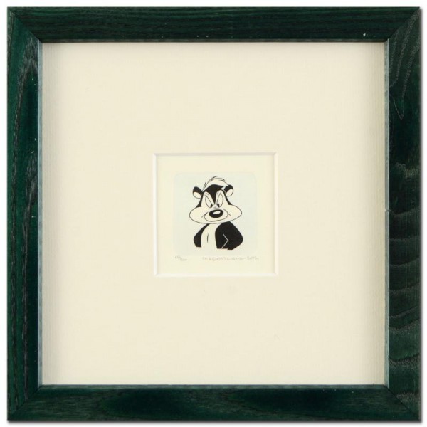 Pepe Le Pew Framed Limited Edition Hand-Tinted Etching (Dated 1999) from Warner Bros.!