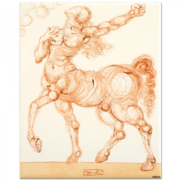 Salvador Dali (1904-1989) - "The Centaur" SOLD OUT Limited Edition Glazed Ceramic Tile
