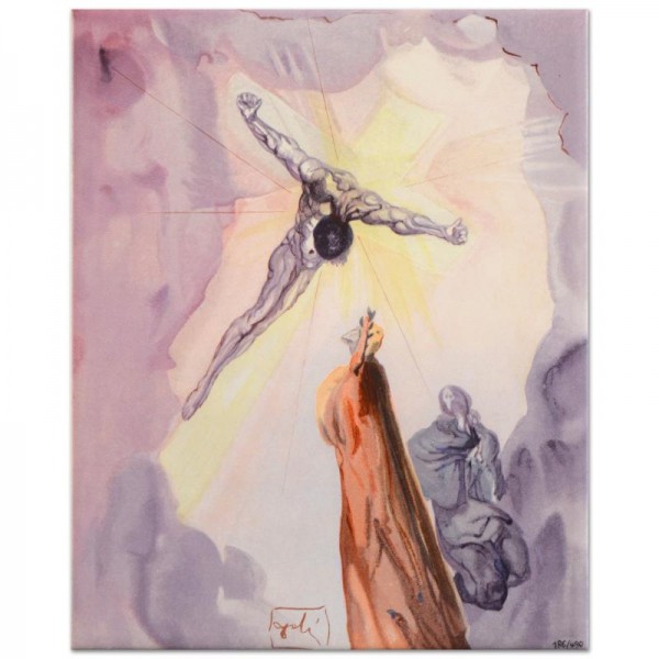 Salvador Dali (1904-1989) - "The Apparition of Christ" SOLD OUT Limited Edition Glazed Ceramic Tile
