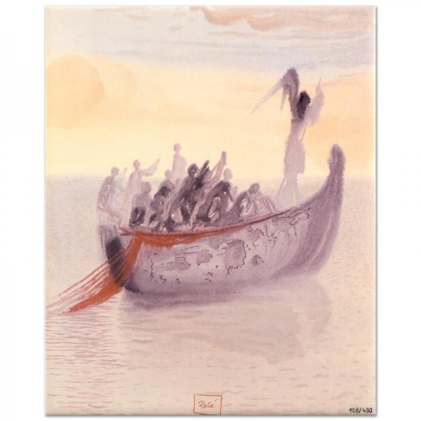 Salvador Dali (1904-1989) - "Ship of Souls" SOLD OUT Limited Edition Glazed Ceramic Tile