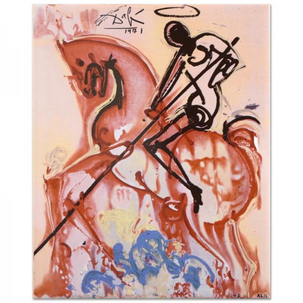 Salvador Dali (1904-1989) - "St. George and The Dragon" SOLD OUT Limited Edition Glazed Ceramic Tile